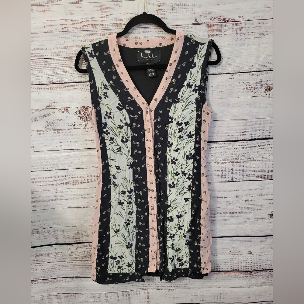 Nicole Miller Sleveless Button-down Dress